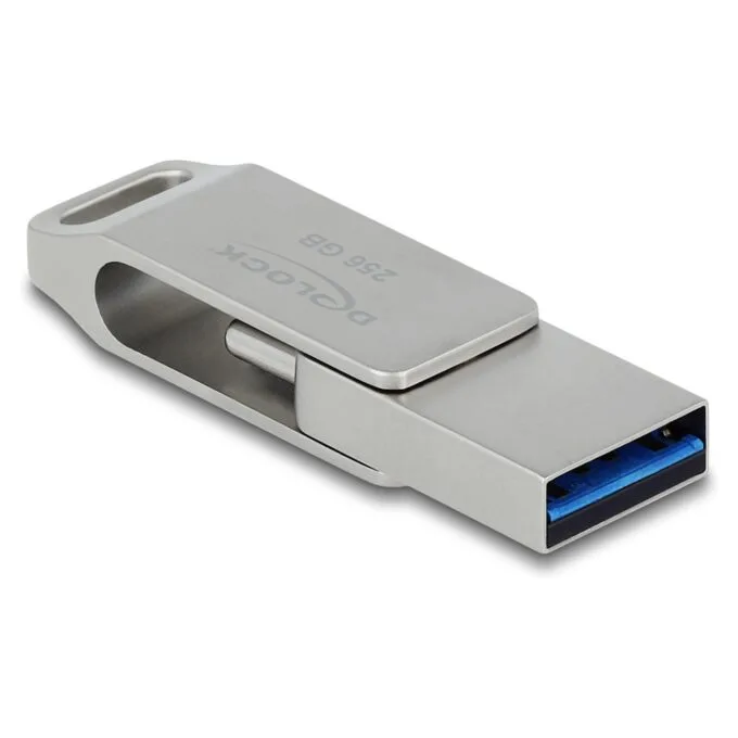 STICK HUB DELOCK USB 5 Gbps USB-C + Typ-A Speicherstick 256GB - Metallgehuse — image 3