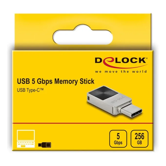 STICK KAB DELOCK Mini USB 5 Gbps USB-C Speicherstick 256GB - Metallgehuse — image 4