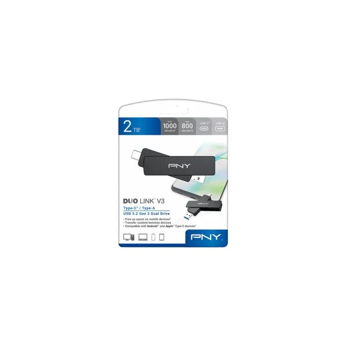 STICK USB Flash 2 TB - PNY OTG DUO LINK V3 - Type-A Type-C — image 4