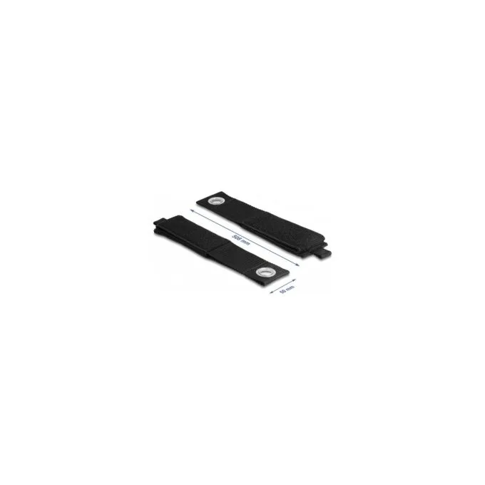 Strapazierfähiger Klettgurt mit Befestigungsöse L 508 x B 50 mm schwarz 5 Stück — image 3