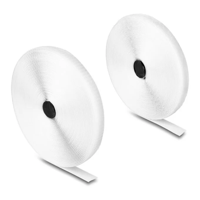Strapazierfähiges Klettband mit Haft- und Flauschband L 15 m x B 20 mm weiß — image 2
