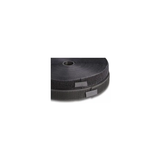 Strapazierfähiges Klettband mit Haft- und Flauschband L 15 m x B 25 mm schwarz — image 2
