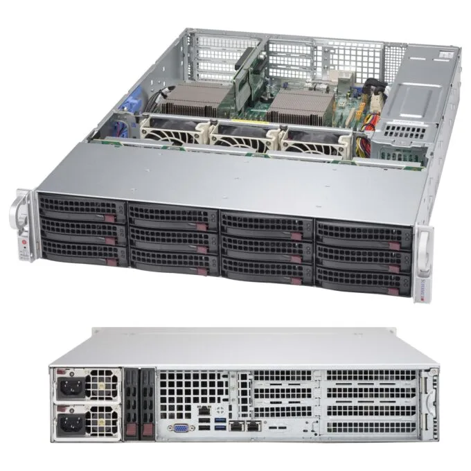 Supermicro 2U 12x3.5' hot-swap drive 2x1200W ohne OS — image 1
