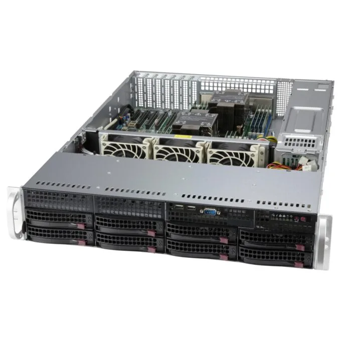 Supermicro 2U 8x 3.5' hot-swap SAS3 SATA drive 2x1200W — image 1