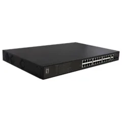 Switch 24x GE GEP-2821 2xGE 2xGSFP 19' 390W 24xPoE+