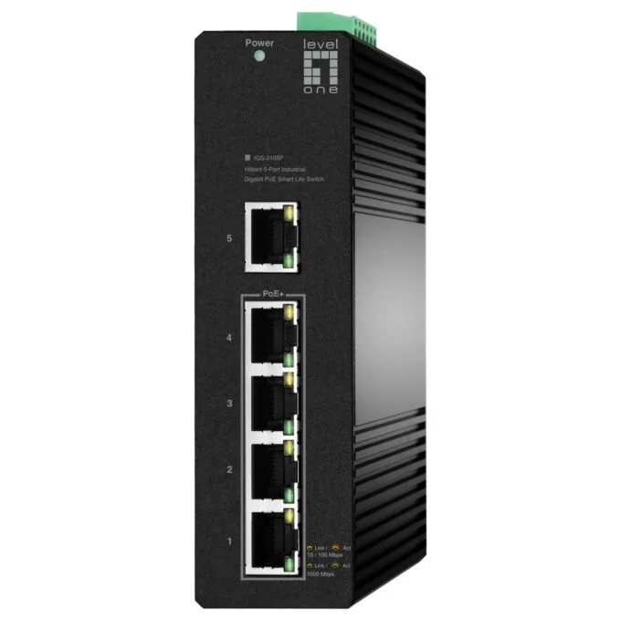 Switch 5x GE IGS-2105P 4xPoE Outputs schwarz — image 1