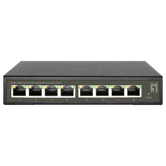 Switch 8x GE GES-2108P Hilbert 112W 8xPoE+ — image 1