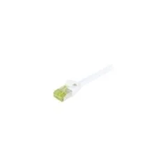 Synergy21 Kabel Patch-RJ45 S FTP 500Mhz 1.0m weiss slimline rund d4.5mm TPE LSZH(Superflex) AWG28 mit CAT7 Rohkabel