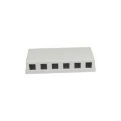 Synergy21 Keystone. Modulträger. Patchpanel für 6x TP-Modul. Aufputz. weiss(ABS)