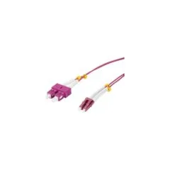 Synergy21 LWL-2-Faser-Patchk. 0.5mtr.LC-SC. 50 125um.OM4. AD2mm. flexible Knickschutztülle.