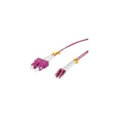 Synergy21 LWL-2-Faser-Patchk. 2mtr.LC-SC, 50 125um,OM4, AD2mm, flexible Knickschutztülle,