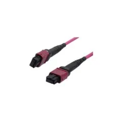 Synergy21 LWL-MTP®-Female Patchkabel OM4 LowLoss(ELite). 12 Faser. Typ B crossed. erika-violett. 10m