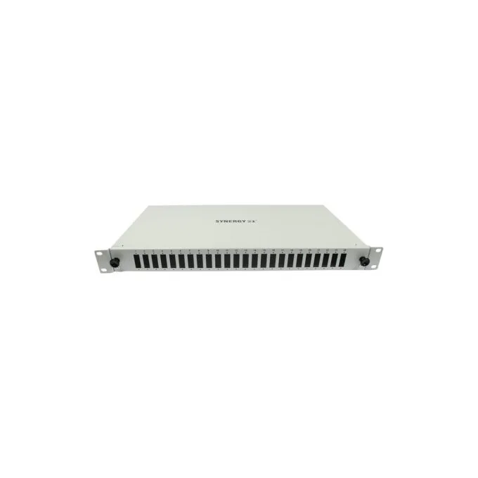 Synergy21 LWL-Patchpanel für 24xSC-Duplex LC-Quad-Buchsen. 19 1HE. ohne SC LC-Kupplungen. Lichtgrau — image 1