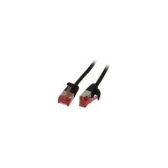 Synergy21 Patchkabel RJ45. CAT6 250Mhz. 0.15m schwarz. U FTP. slimline rund d3.6mm.