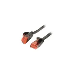 Synergy21 Patchkabel RJ45. CAT6 250Mhz. 0.15m schwarz. UTP(U UTP). PVC. Flach