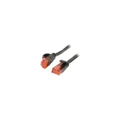 Synergy21 Patchkabel RJ45. CAT6 250Mhz. 1.0m schwarz. UTP(U UTP). PVC. Flach