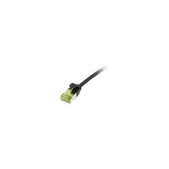 Synergy21 Patchkabel RJ45. CAT6A 500Mhz. 0.15m. schwarz. U FTP. slimline rund d3.8mm. TPE LSZH(Superflex). AWG32. mi...