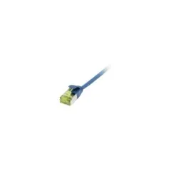 Synergy21 Patchkabel RJ45, CAT6A 500Mhz, 0,5m, blau, U FTP, slimline rund d3,8mm, TPE LSZH(Superflex), AWG32, mit CA...