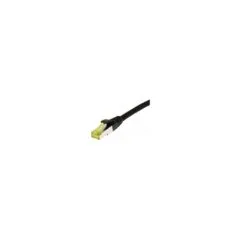 Synergy21 Patchkabel RJ45, CAT6A 500Mhz, 20m, schwarz, S-STP(S FTP), TPE LSZH(Ultraflex), AWG26, mit CAT7 Rohkabel,