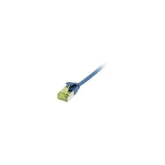 Synergy21 Patchkabel RJ45, CAT6A 500Mhz, 3m, blau, U FTP, slimline rund d3,8mm, TPE LSZH(Superflex), AWG32, mit CAT7...
