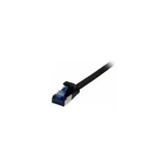 Synergy21 Patchkabel RJ45. CAT6A 500Mhz. 5m. schwarz. U FTP. flach. TPE(Superflex). AWG32.