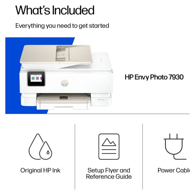 T HP Envy Photo 7930 All-in-One Color Inkjet 10ppm Print Scan Copy Photo Printer USB 2.0 Wi-Fi — image 13