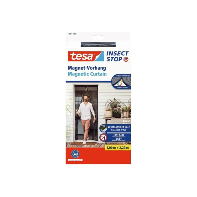 tesa Fliegengitter Insect Stop Magnetvorhang anthrazit 1.0 x 2.2 m — image 1