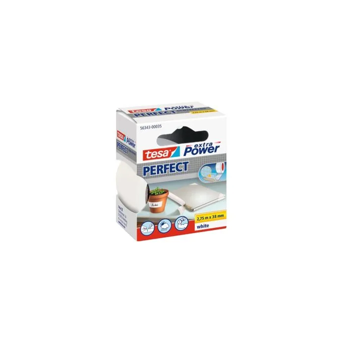 Tesa Gewebekleb. 2.75m x 38mm extra Power wei Perfekt 56343 — image 1