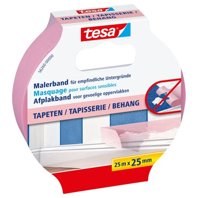 Tesa Kreppband 25m x 25mm Preci.indoor rosa 56260 — image 1