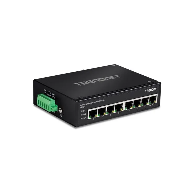 TRENDnet TI-E80 Industrial Fast Ethernet DIN-Rail Switch 8-Port — image 2