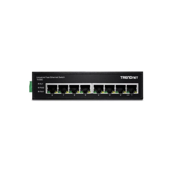 TRENDnet TI-E80 Industrial Fast Ethernet DIN-Rail Switch 8-Port — image 3