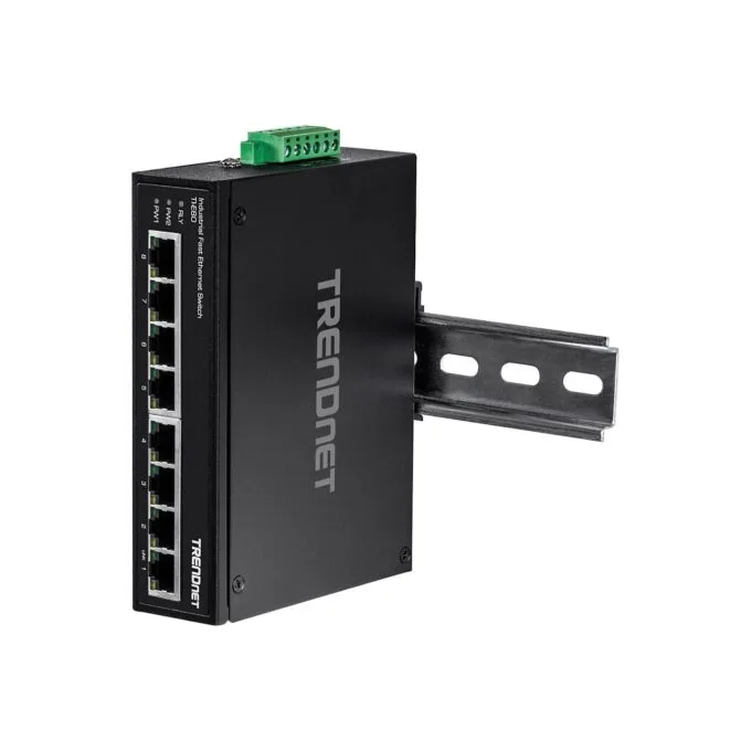 TRENDnet TI-E80 Industrial Fast Ethernet DIN-Rail Switch 8-Port — image 4