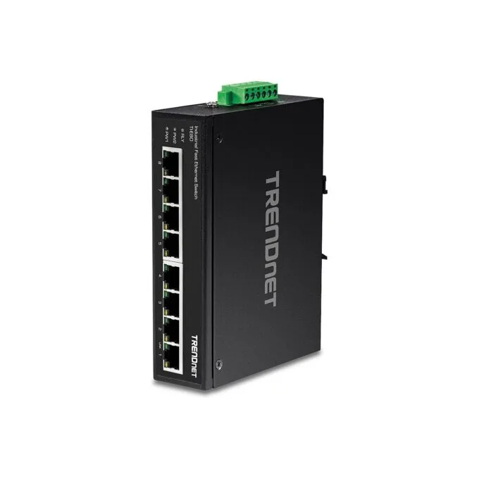 TRENDnet TI-E80 Industrial Fast Ethernet DIN-Rail Switch 8-Port — image 1
