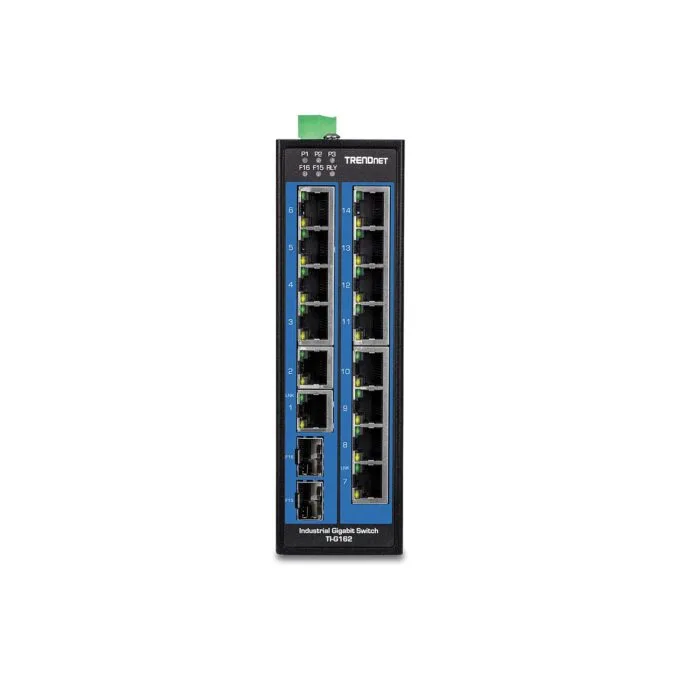 TRENDnet TI-G162 16-Port DIN-Rail Switch Industrial Gigabit — image 2