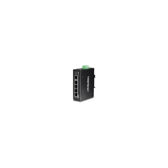 TRENDnet TI-G50 5-Port Gehrteter Industrieller Gigabit DIN-Rail Switch — image 1