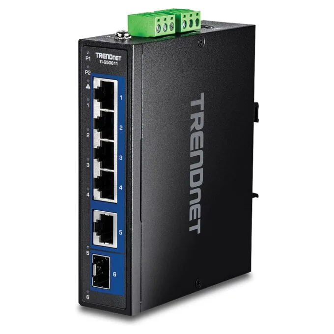 TRENDnet TI-G50611 Industrial DIN-Rail Switch 6-Port 2.5G mit 10G Ports — image 1