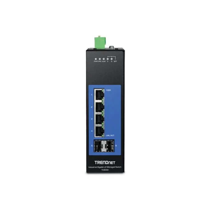 TRENDnet TI-G642i DIN-Rail Switch 6-Port Industrial Gigabit L2 — image 2