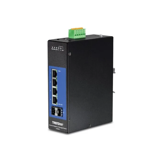 TRENDnet TI-G642i DIN-Rail Switch 6-Port Industrial Gigabit L2 — image 1