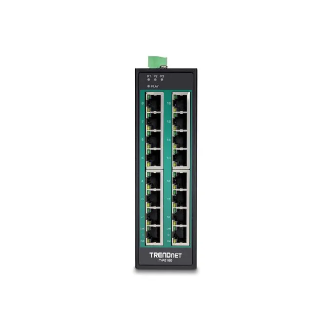 TRENDnet TI-PG160 DIN-Rail Switch PoE+ 16-Port Industrial Gigabit — image 2