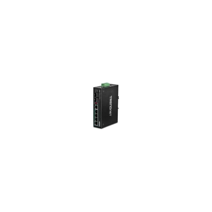 TRENDnet TI-PG62 6-Port Gigabit Switch PoE+ DIN-Rail Industrial — image 1