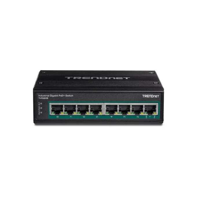 TRENDnet TI-PG80B 8-Port PoE+ Switch Industrial Gigabit DIN-Rail — image 2