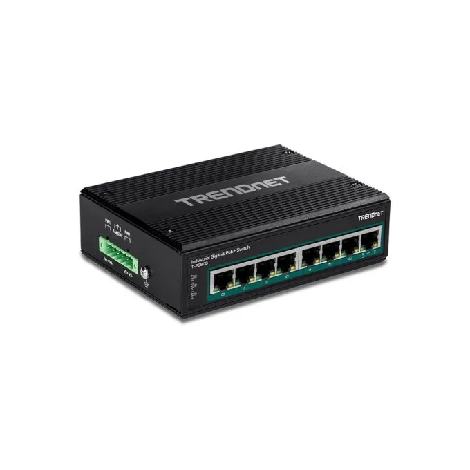 TRENDnet TI-PG80B 8-Port PoE+ Switch Industrial Gigabit DIN-Rail — image 3