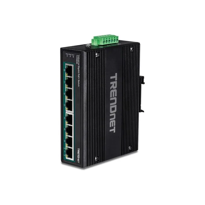 TRENDnet TI-PG80B 8-Port PoE+ Switch Industrial Gigabit DIN-Rail — image 1