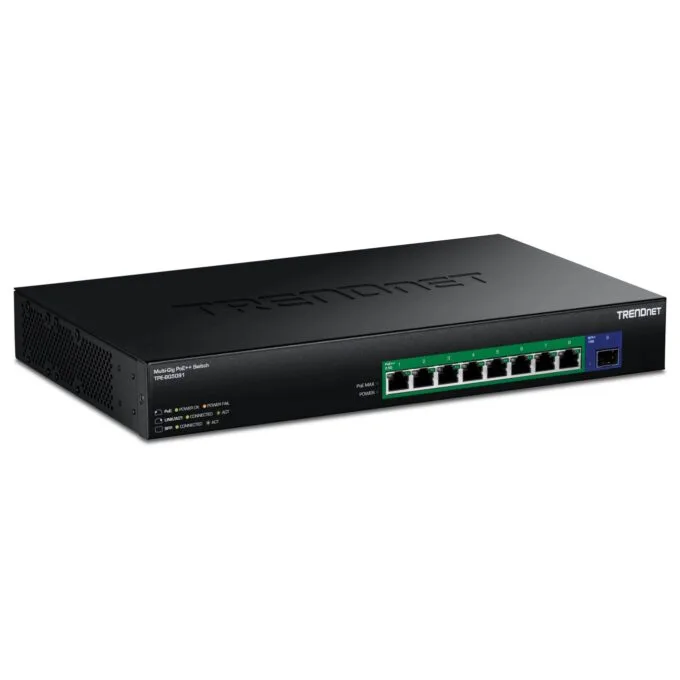 TRENDnet TPE-BG5091 9-Port Switch 480W 2.5G Power PoE++ Switch mit 10G SFP+ — image 1