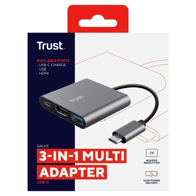 Trust Dalyx 3-in-1 Multiport USB-C Adapter - Dockingstation — image 7