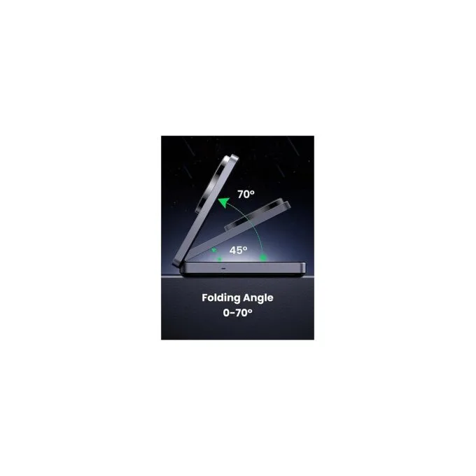 UGREEN W528 Magnetic Wireless Charger 2-in-1 Ladestation fuer Qi?fhige Gerte faltbar grau — image 5