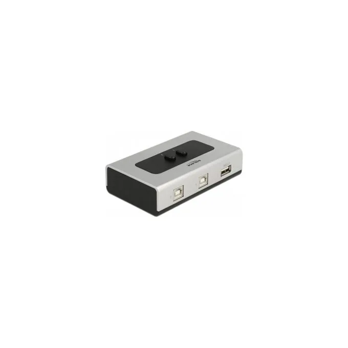 Umschalter USB 2.0 mit 2 x Typ-B Buchse zu 1 x Typ-A Buchse manuell bidirektional — image 1