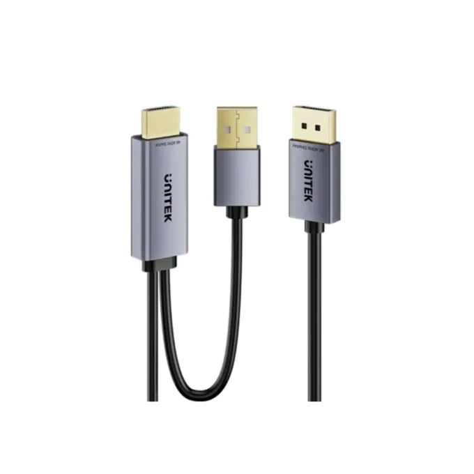 Unitek HDMI to DisplayPort Cable 4K60Hz 1.8m with USB Power Cable V1714 — image 1