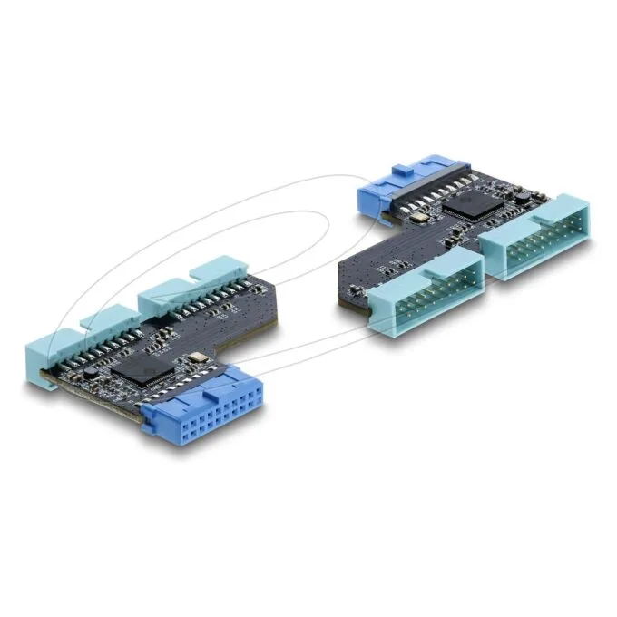 USB 5 Gbps Hub 20 Pin Pfostenbuchse zu 2 x USB 5 Gbps 20 Pin Pfostenstecker — image 2