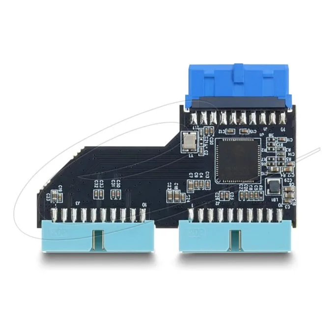 USB 5 Gbps Hub 20 Pin Pfostenbuchse zu 2 x USB 5 Gbps 20 Pin Pfostenstecker — image 1